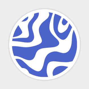 liquid pattern - dark blue Magnet